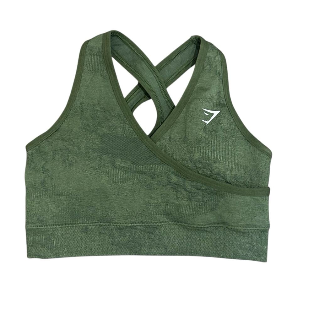 NWOT Gymshark Adapt Animal Seamless Sports Bra Green Size S
